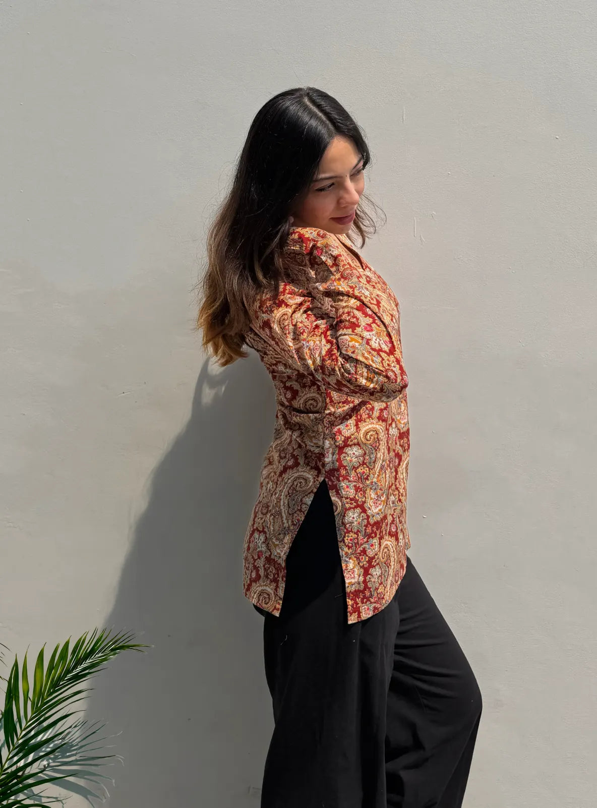 Phoolkari Straight Sleeves Kurti