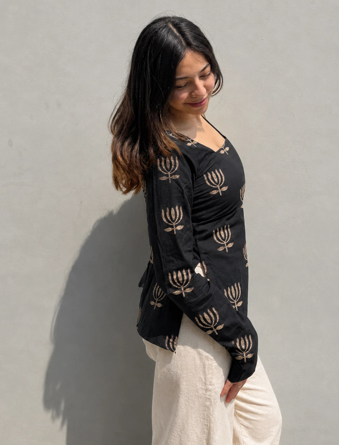 Gauhar Corset Back Full Sleeves Kurti
