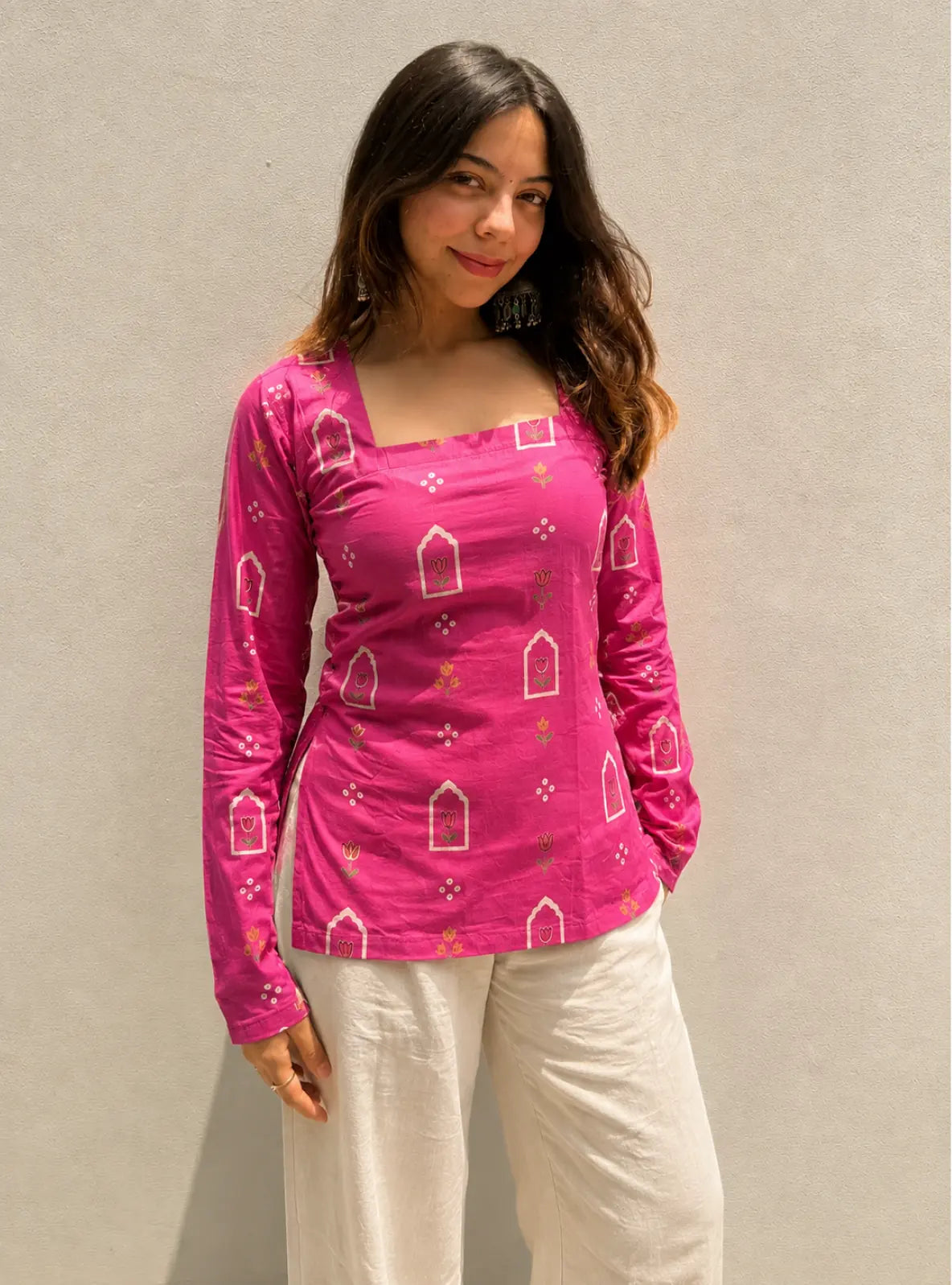 Alina Corset Back Full Sleeves Kurti