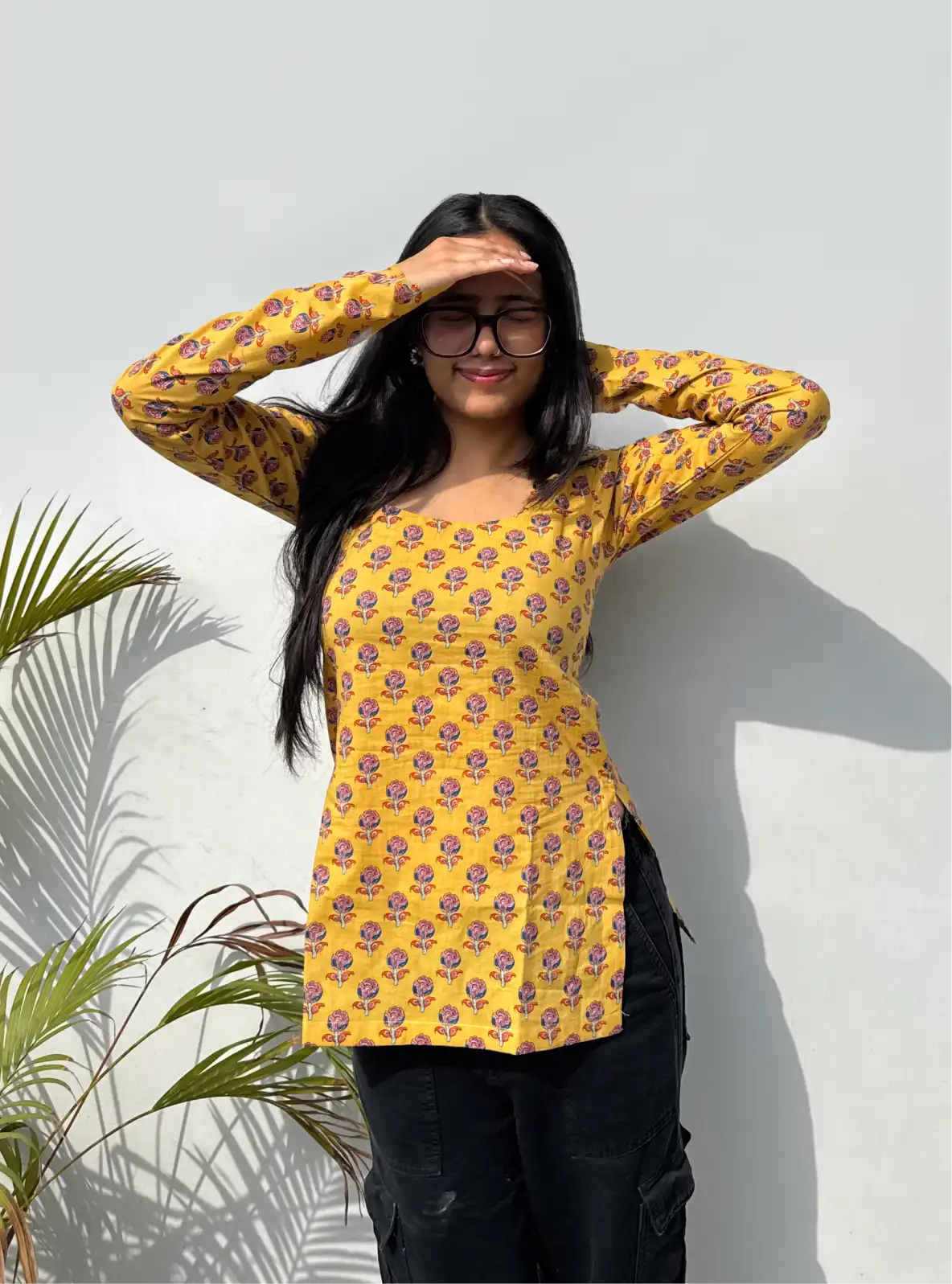 Rubaru Boat Neck Kurti