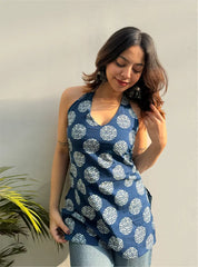 Aamna Halter Neck Kurti by Evara