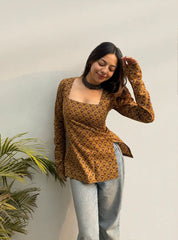 Malika Square Neck Kurti by Evara