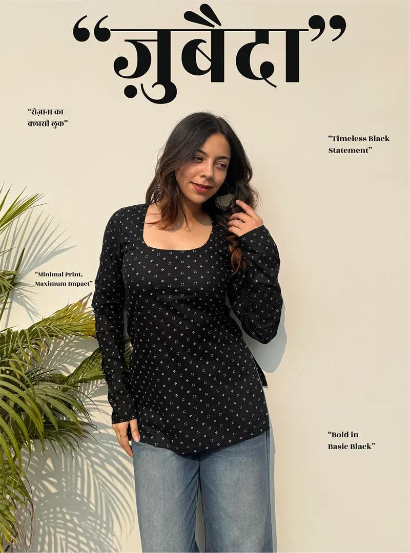 Zubaida Boat Neck Kurti