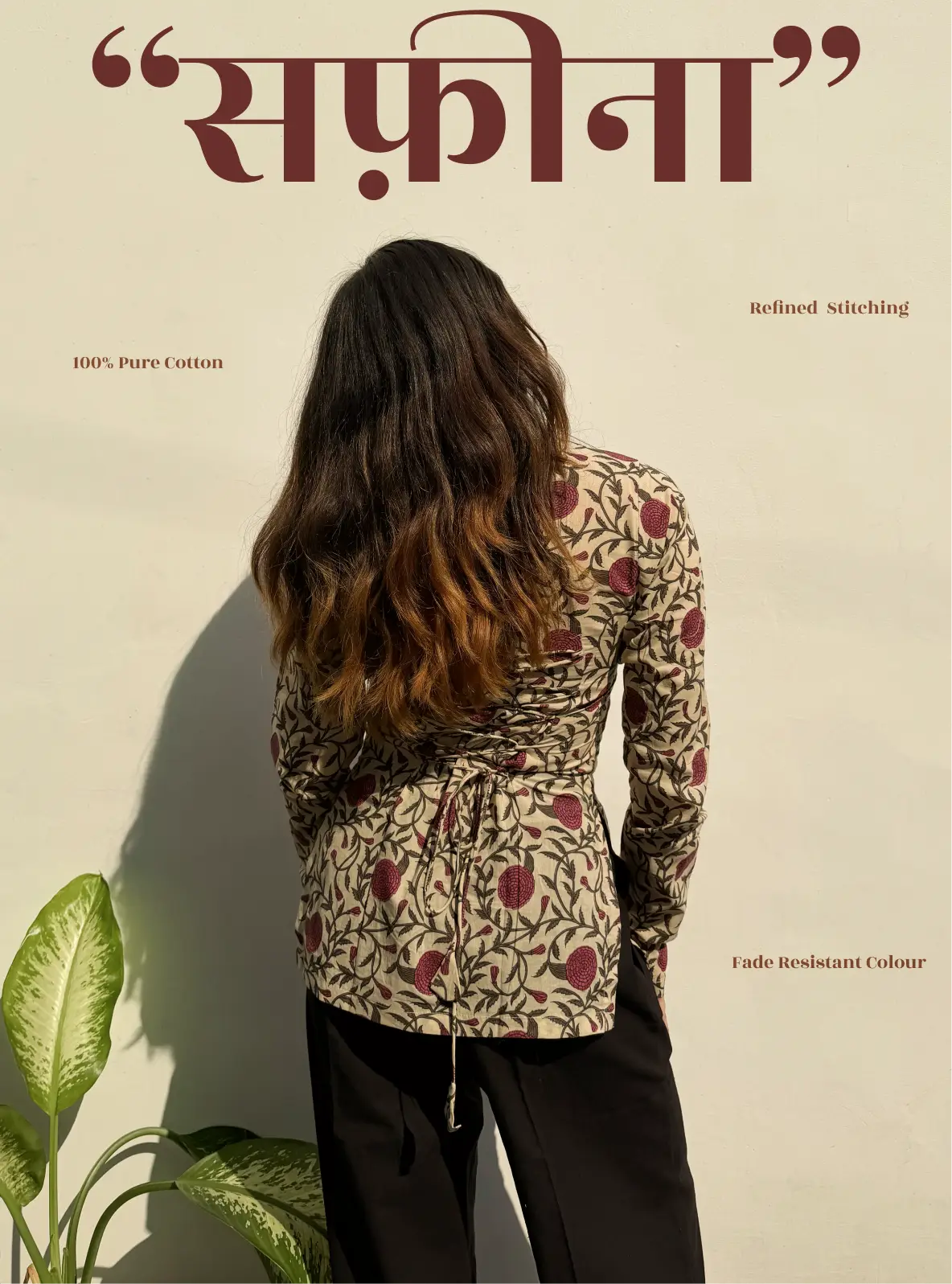 Safeena Corset Back Full Sleeves Kurti