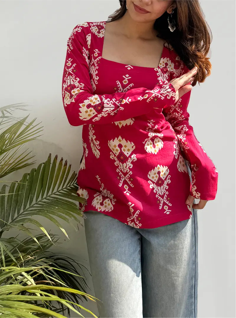 Khumaar Square Neck Kurti