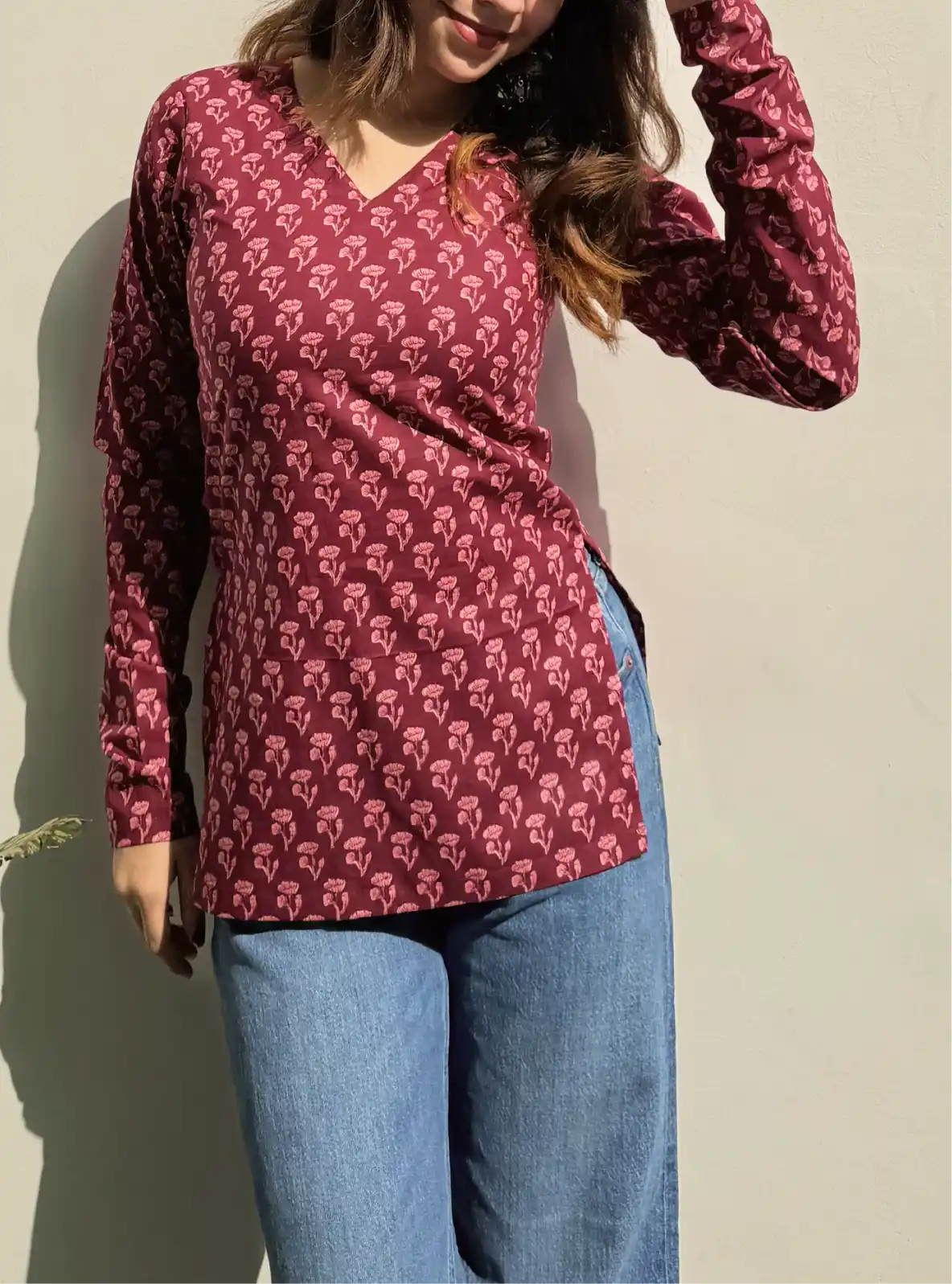 Dholna Straight Sleeves Kurti
