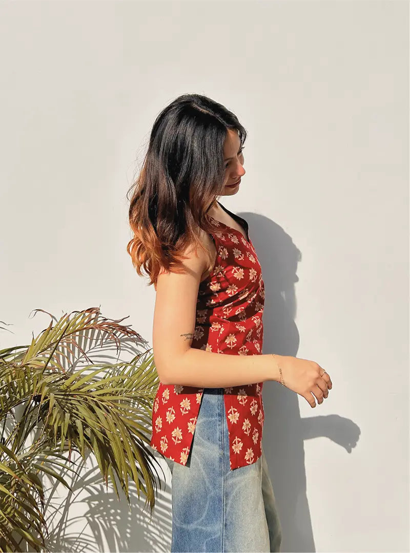Channa Halter Neck Kurti by Evara