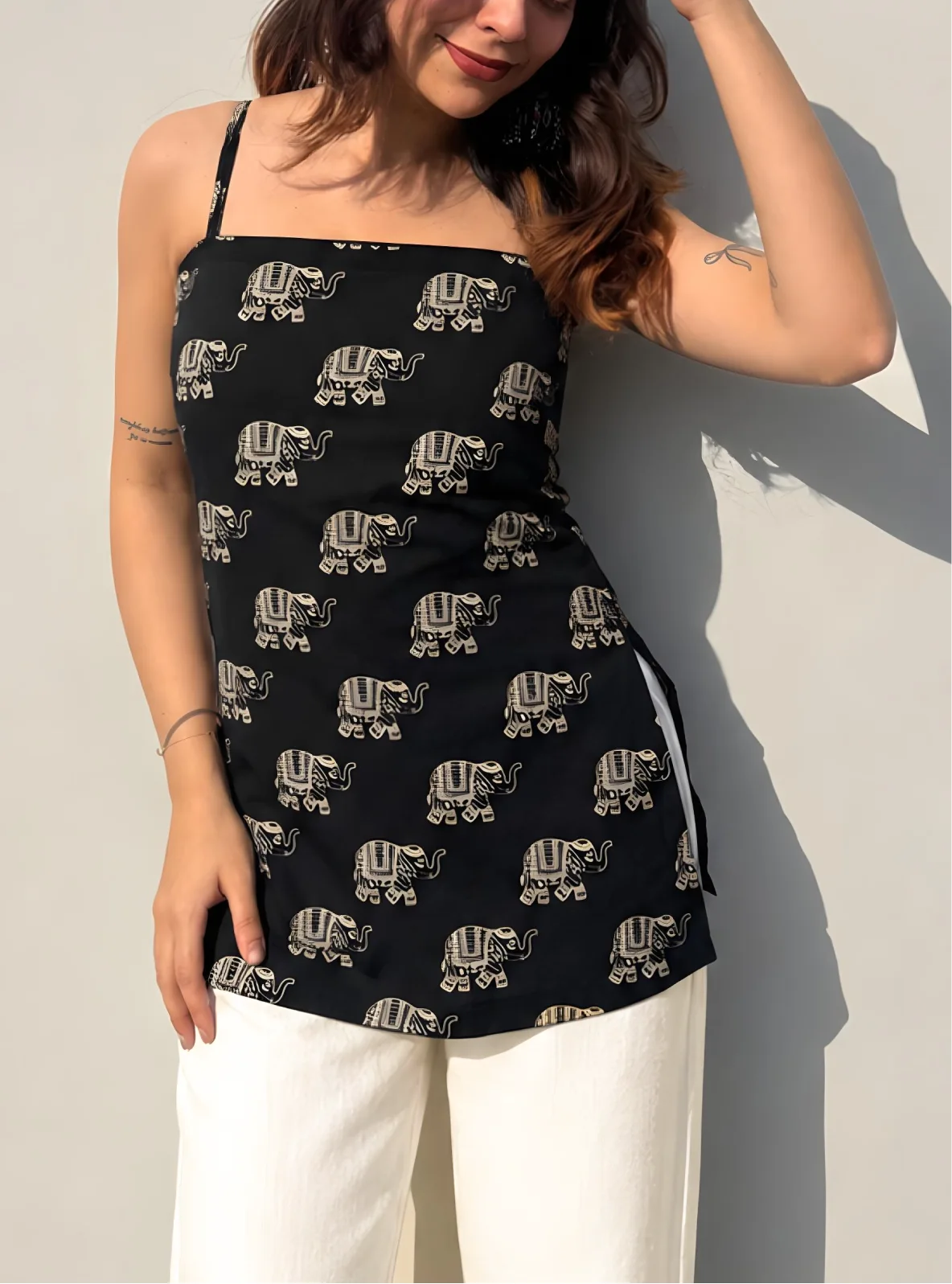 Kanak Corset Back Sleeveless Kurti