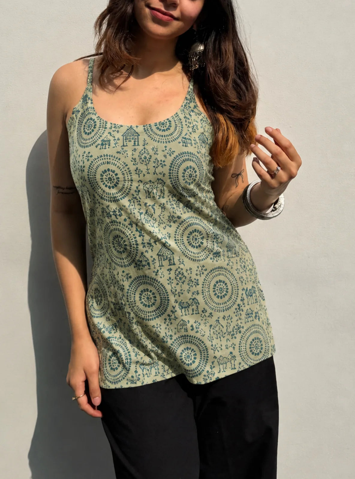 Bindu Short Sleeveless Kurti