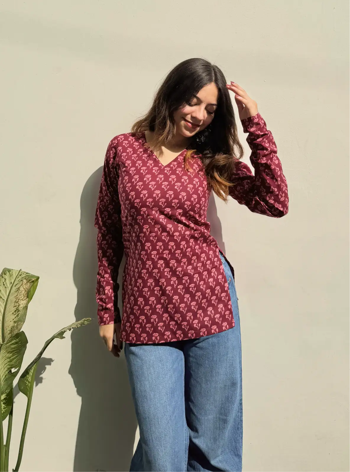 Dholna Straight Sleeves Kurti