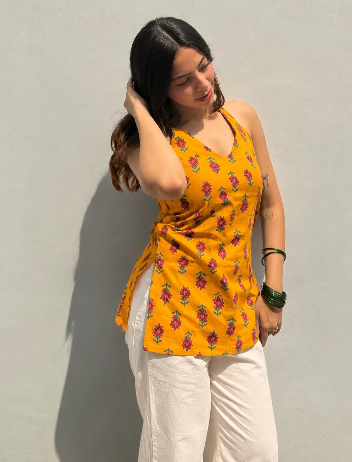 Sadaf Halter Neck Kurti
