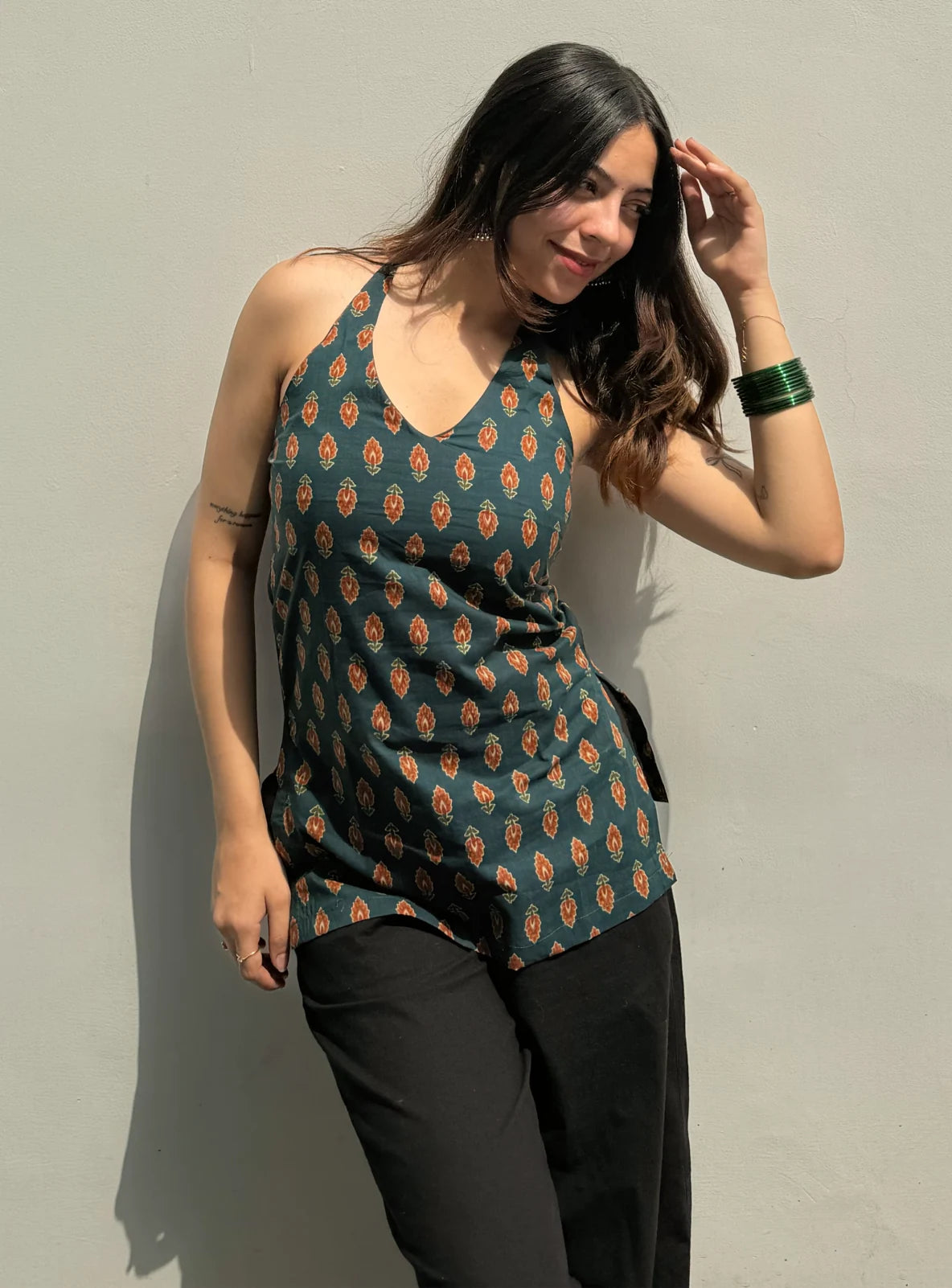 Seher Halter Neck Kurti