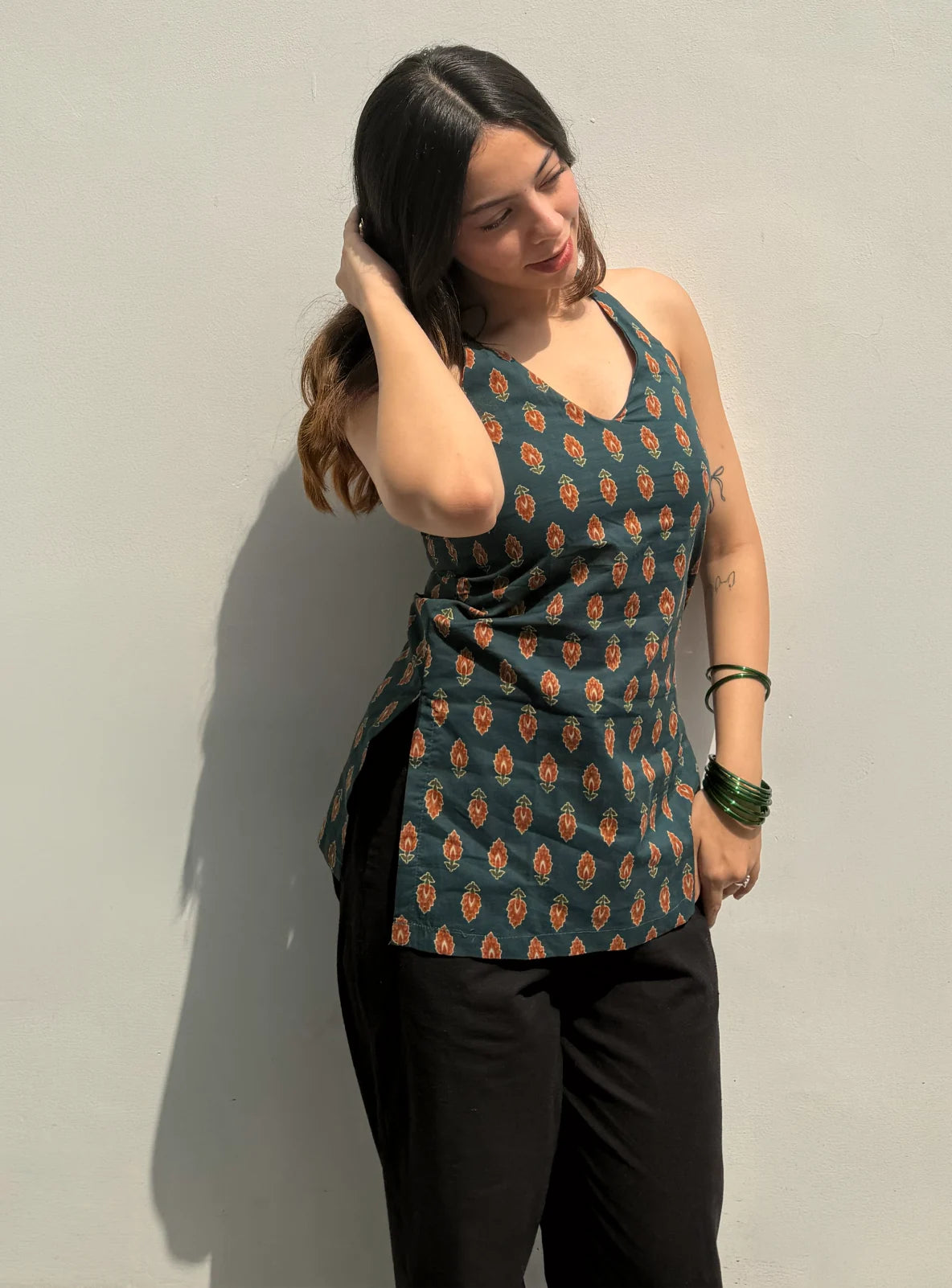 Seher Halter Neck Kurti