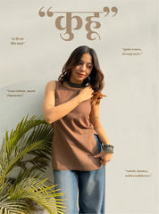 Kuhu Sleeveless Kurti by Evara