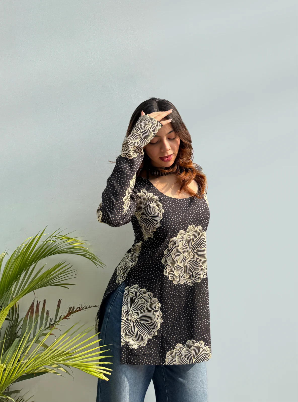 Ruhaya Boat Neck Kurti