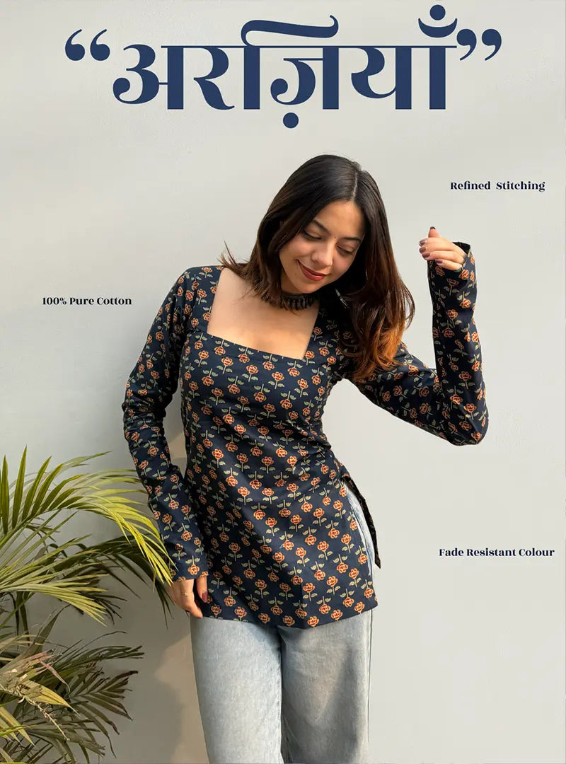 Arziyaan Square Neck Kurti by Evara