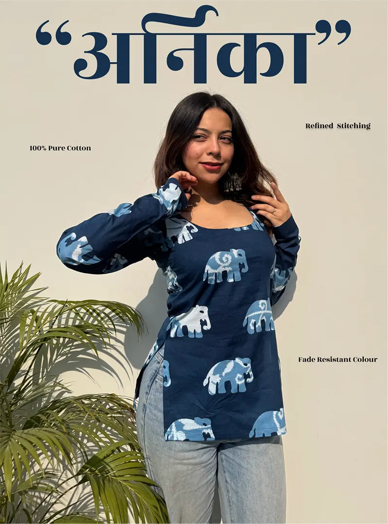 Arnika Boat Neck Kurti