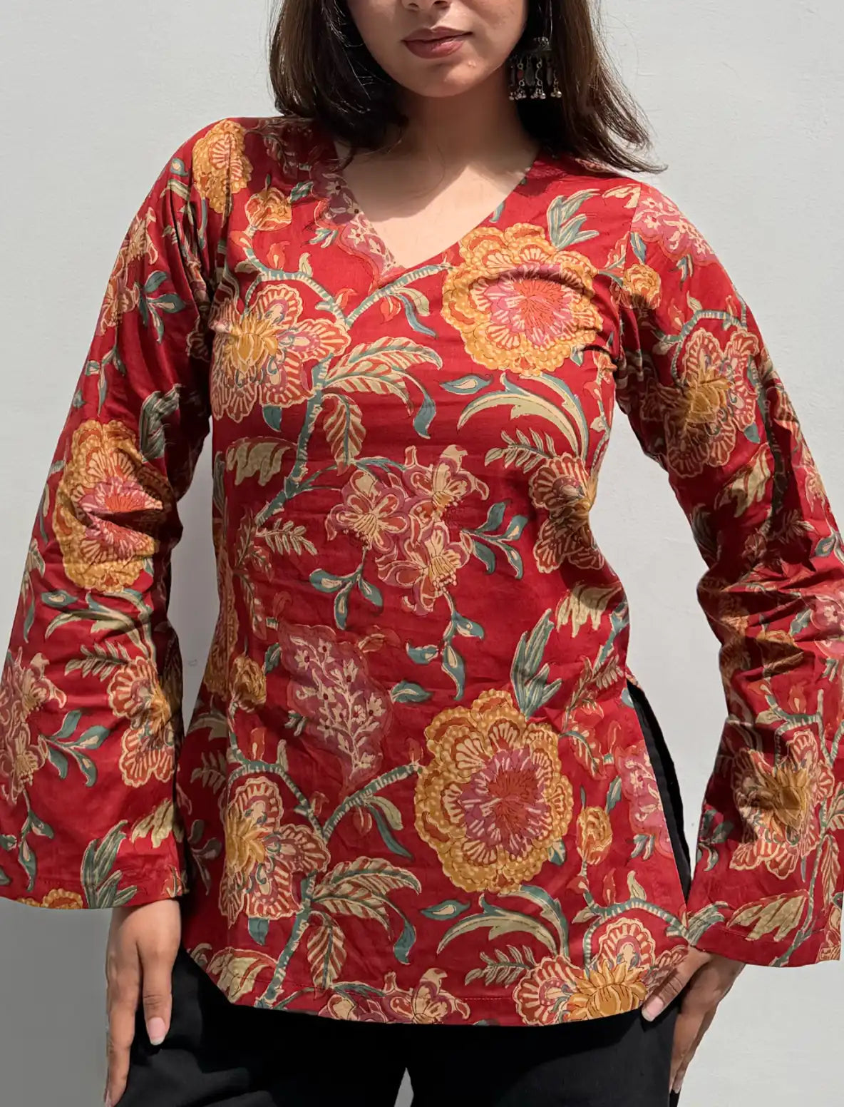 Aarvi Bell Sleeves Kurti