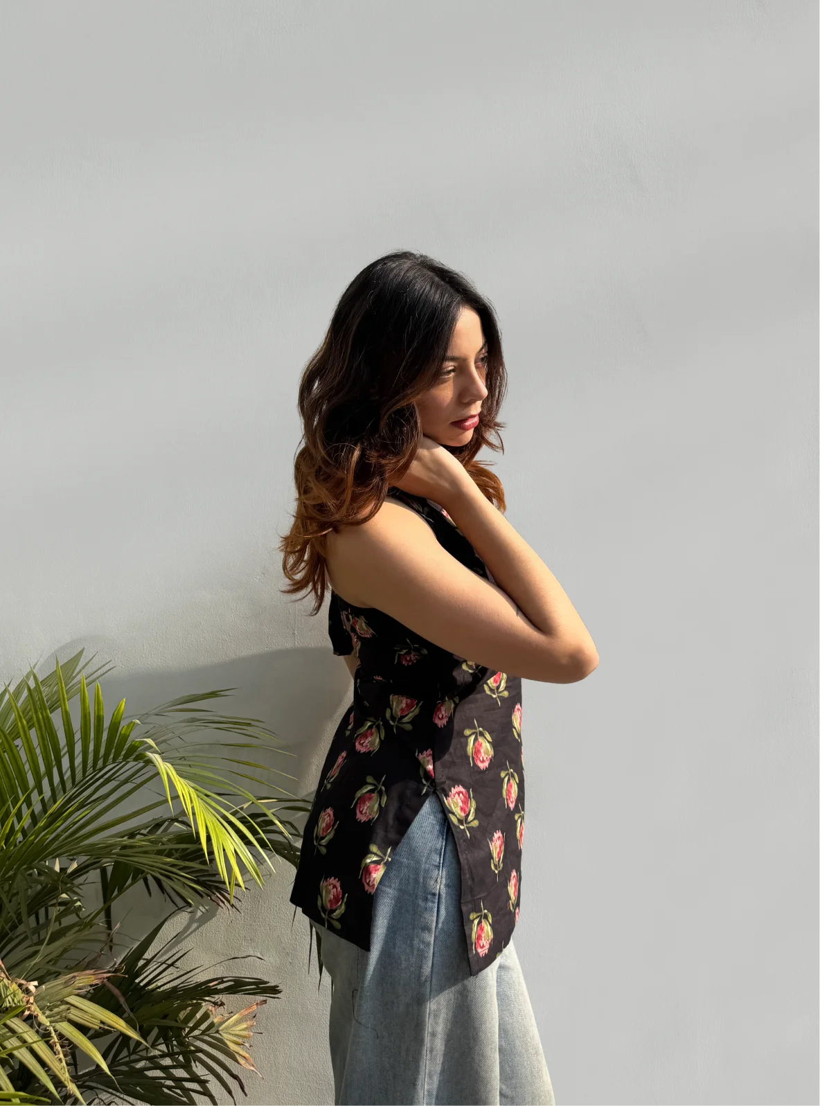Bahara Halter Neck Kurti by Evara