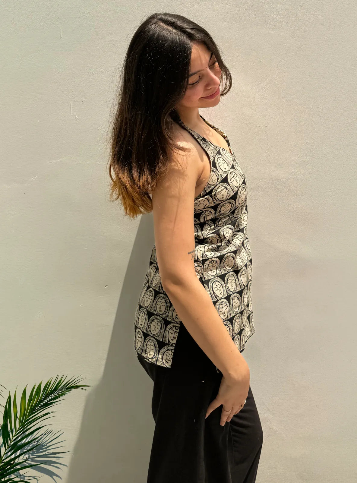 Shor Sharaba Halter Neck Kurti
