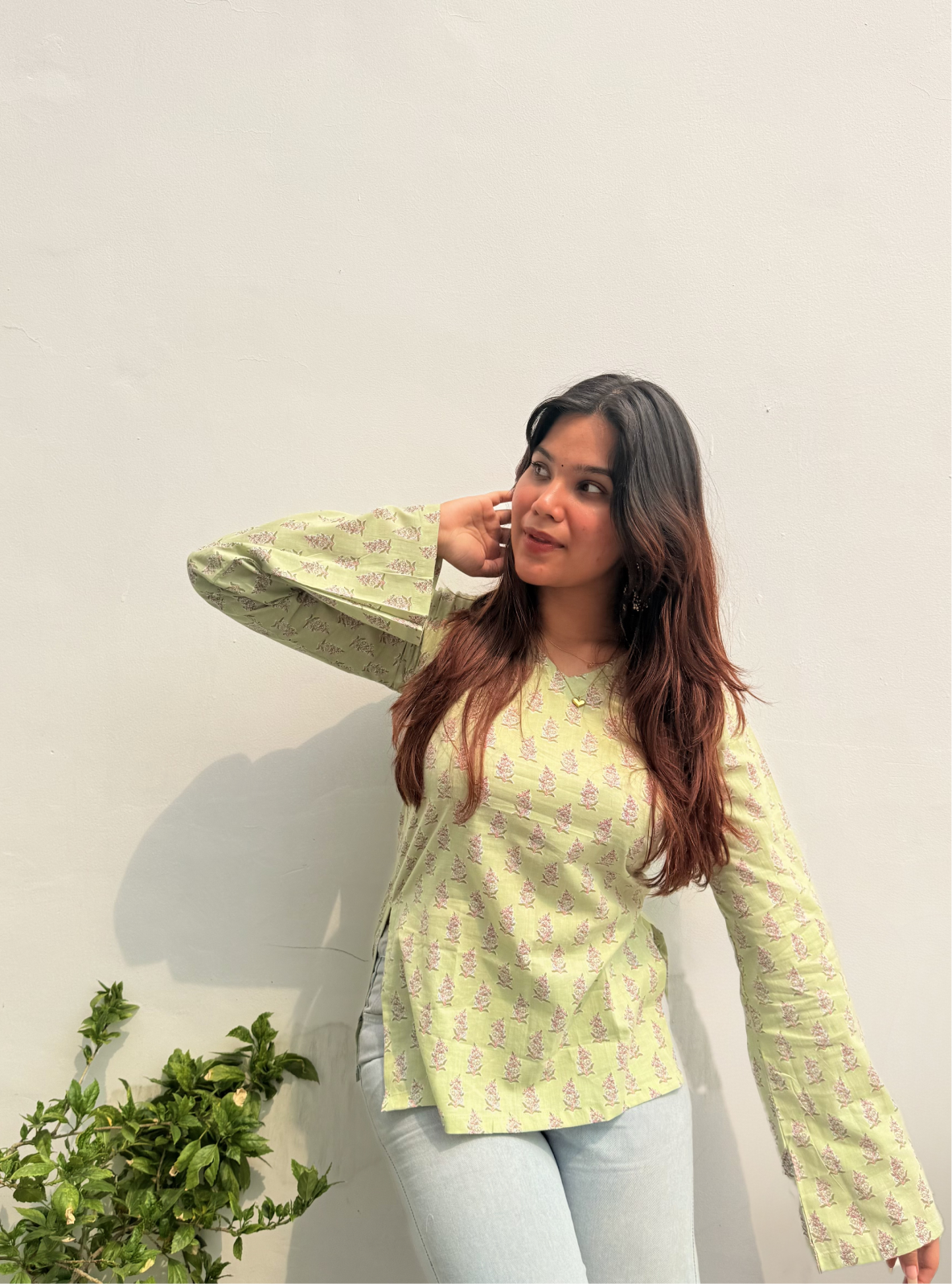 Thakurani Bell Sleeves Kurti by Evara