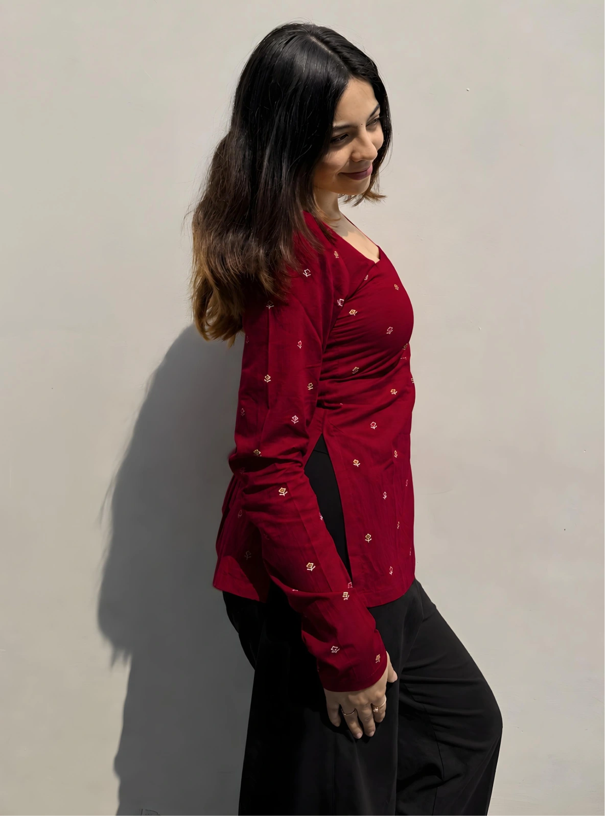 Raashi Corset Back Full Sleeves Kurti