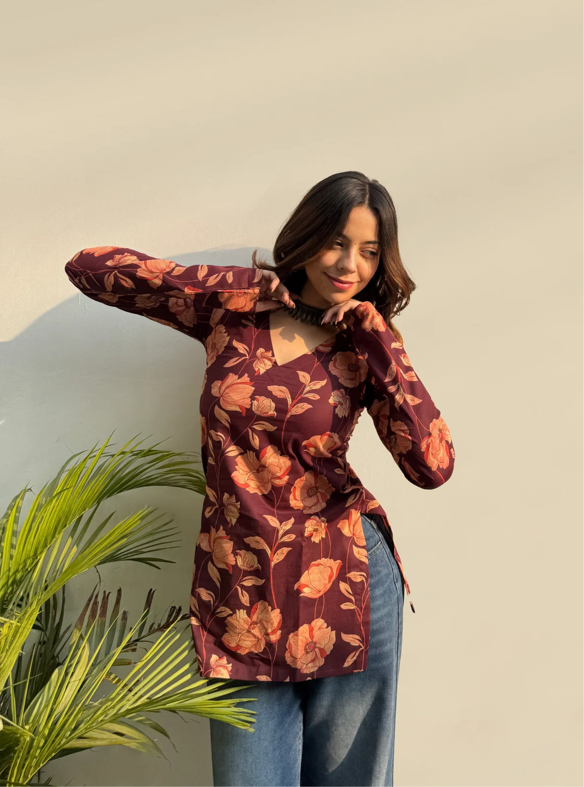 Sahiba Straight Sleeves Kurti by Evara
