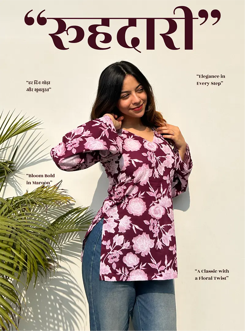 Roohdaari Bell Sleeves Kurti