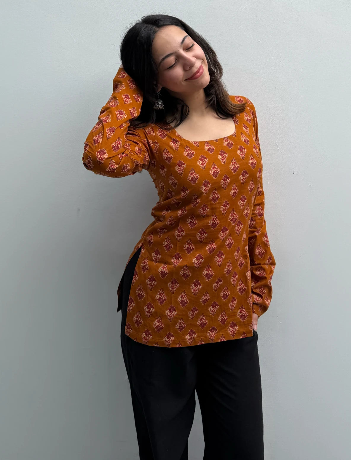 Arshiya Boat Neck Kurti