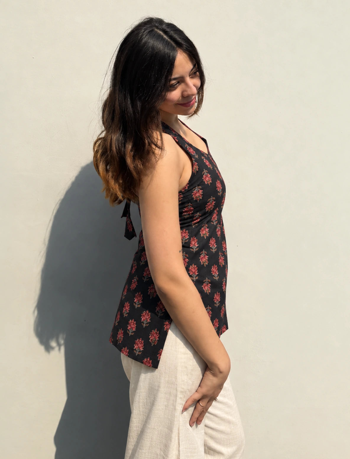 Bairiya Halter Neck Kurti