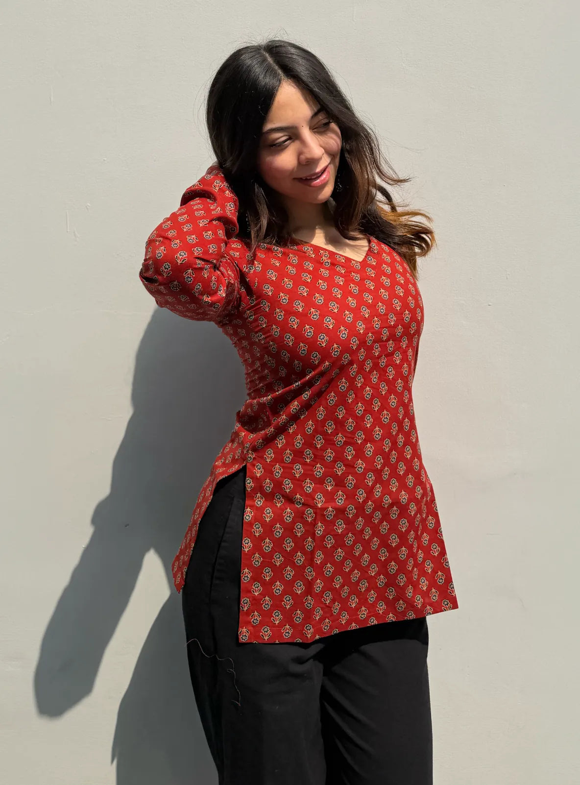Nimra Straight Sleeves Kurti