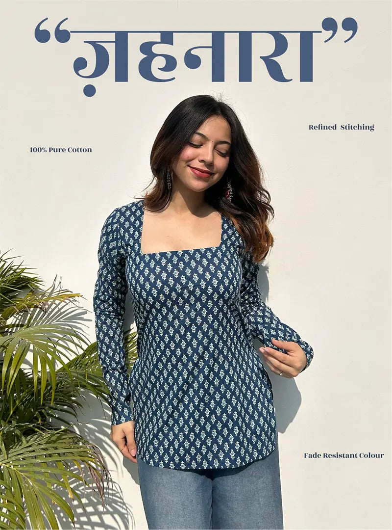 Zehnaara Square Neck Kurti