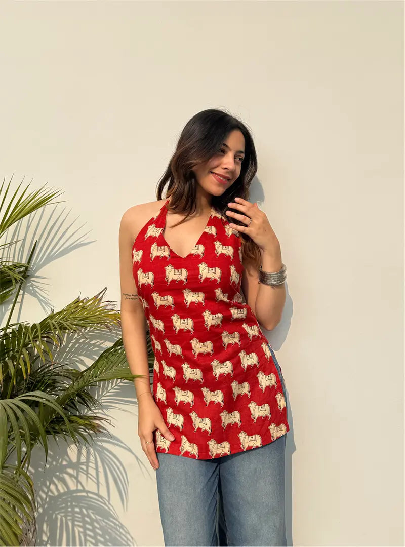 Arz Halter Neck Kurti