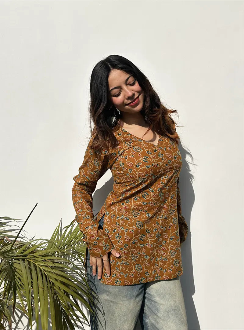 Manmaaniya Straight Sleeves Kurti