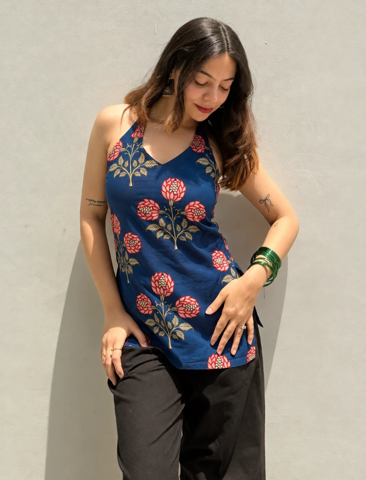Tiya Halter Neck Kurti