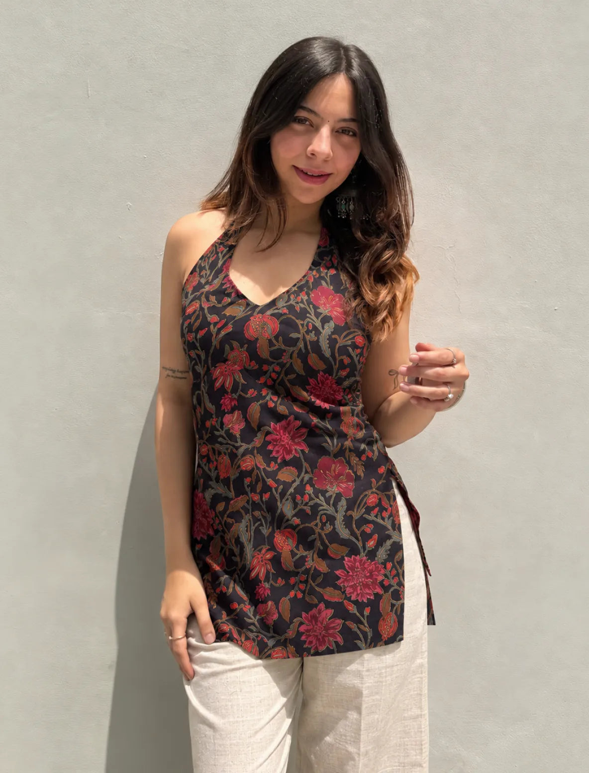 Sia Halter Neck Kurti