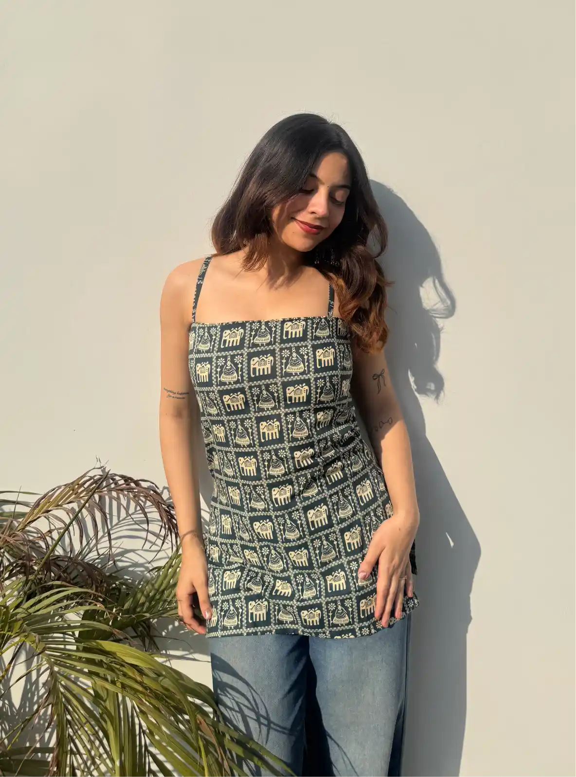 Aashiyaan Corset Back Sleeveless Kurti