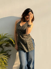 Aarohi Halter Neck Kurti by Evara