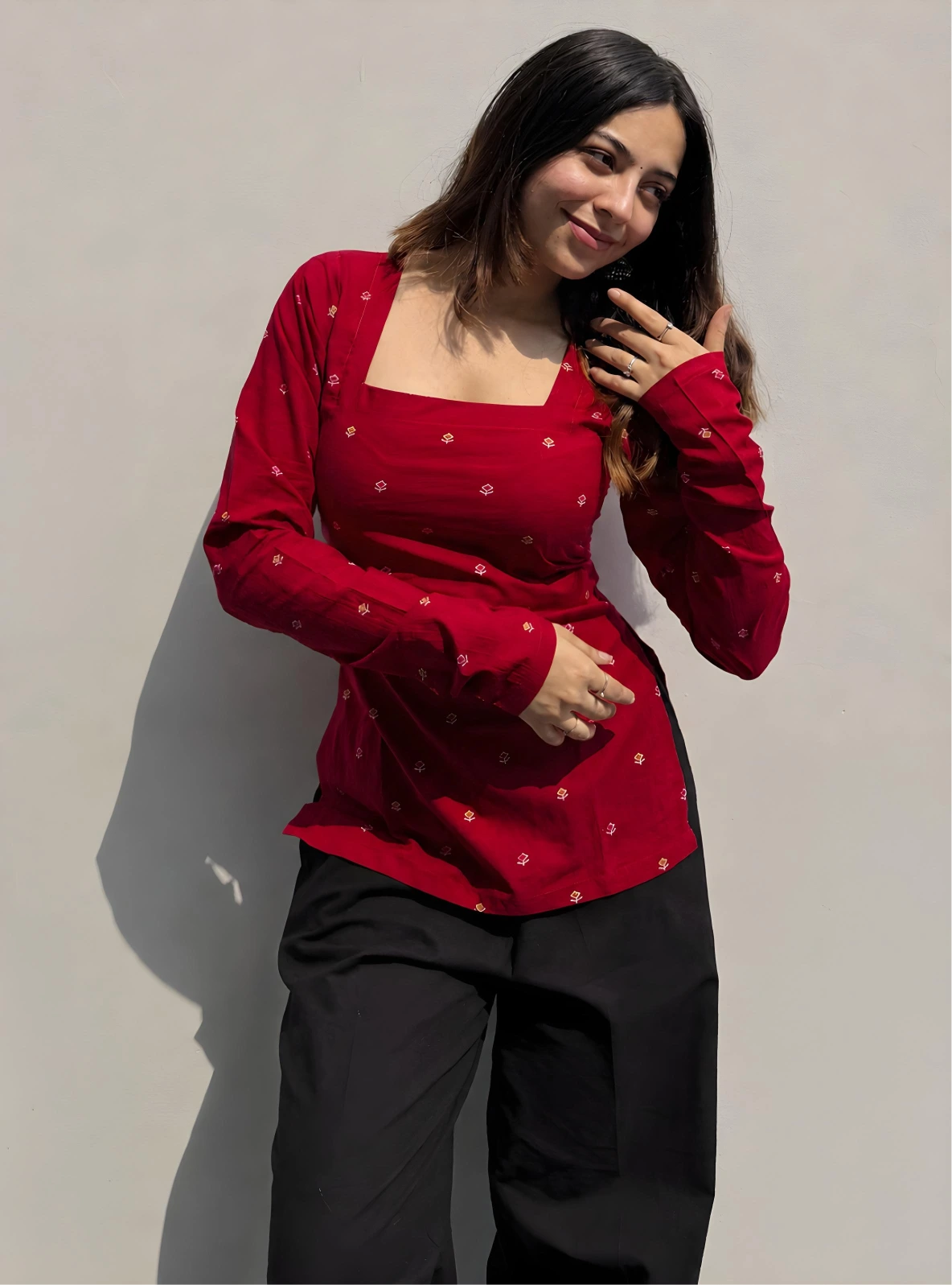 Raashi Corset Back Full Sleeves Kurti