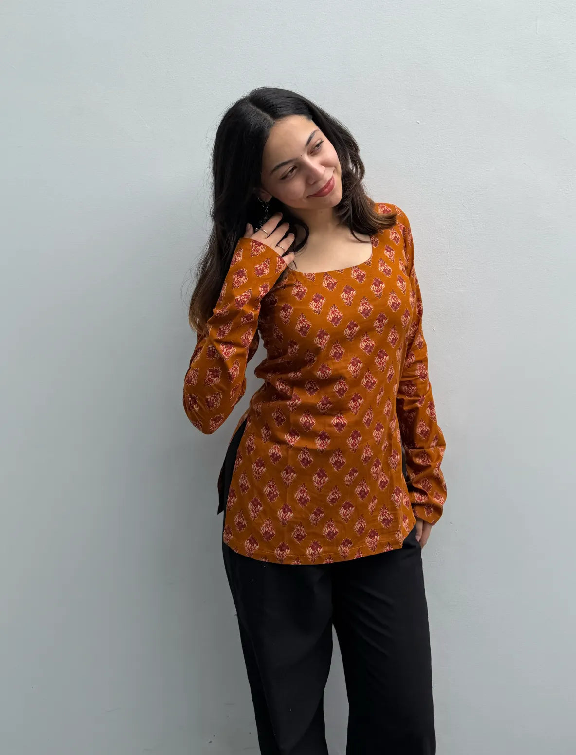 Arshiya Boat Neck Kurti