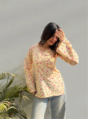 Aayesha Bell Sleeves Kurti by Evara