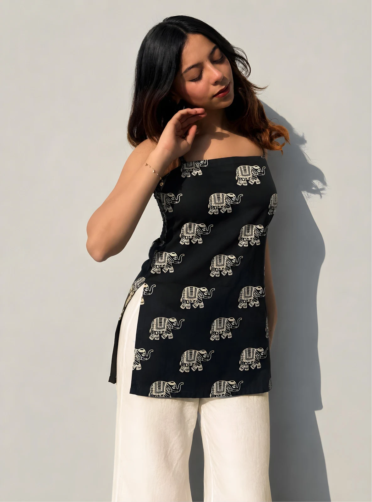 Kanak Corset Back Sleeveless Kurti