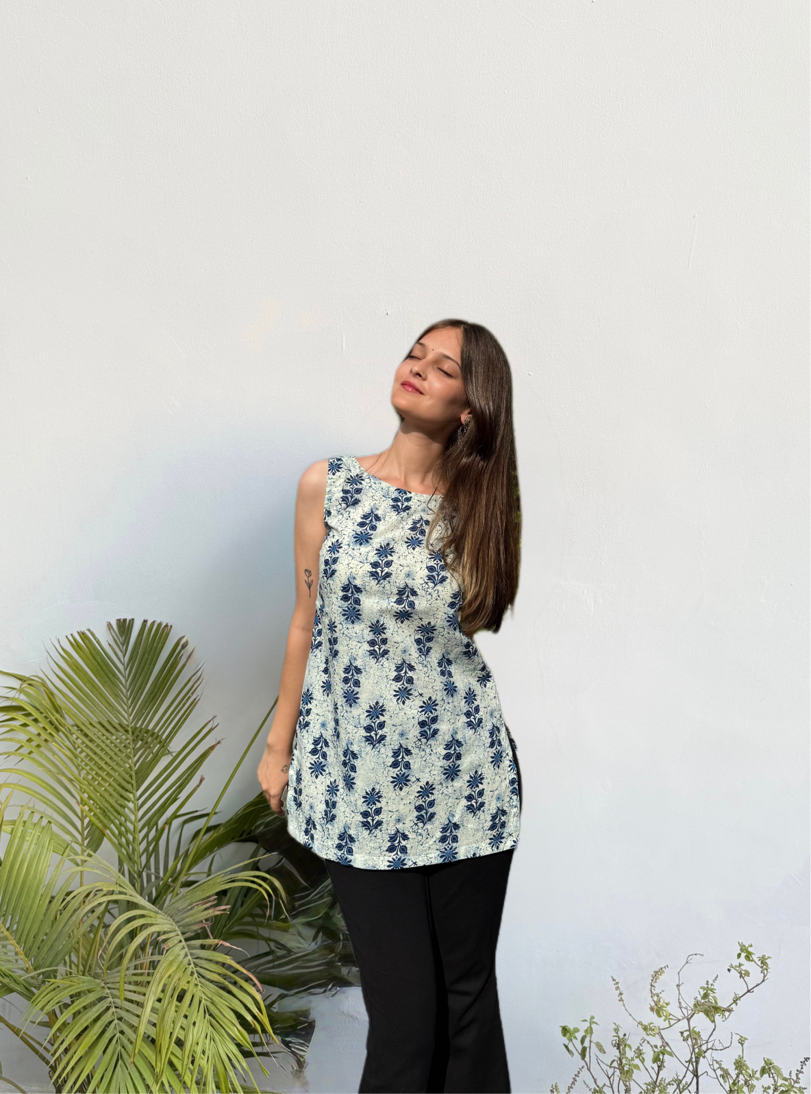Fitoor Boat Neck Short Kurti by Evara