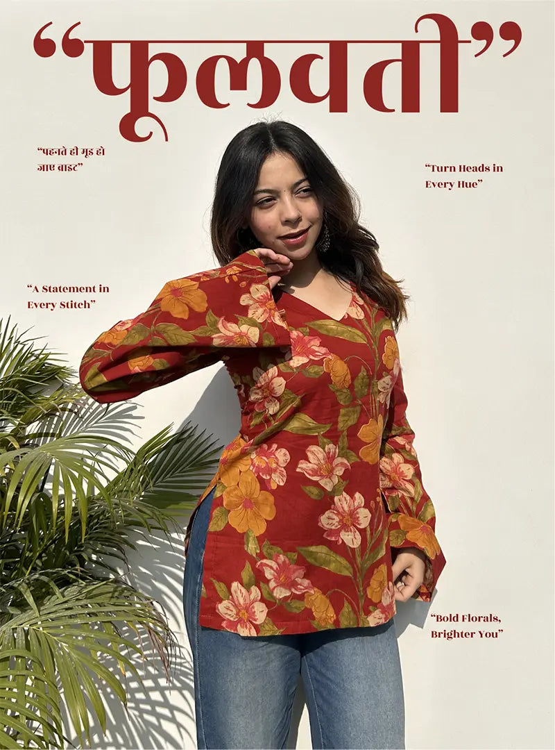 Phoolwati Bell Sleeves Kurti by Evara