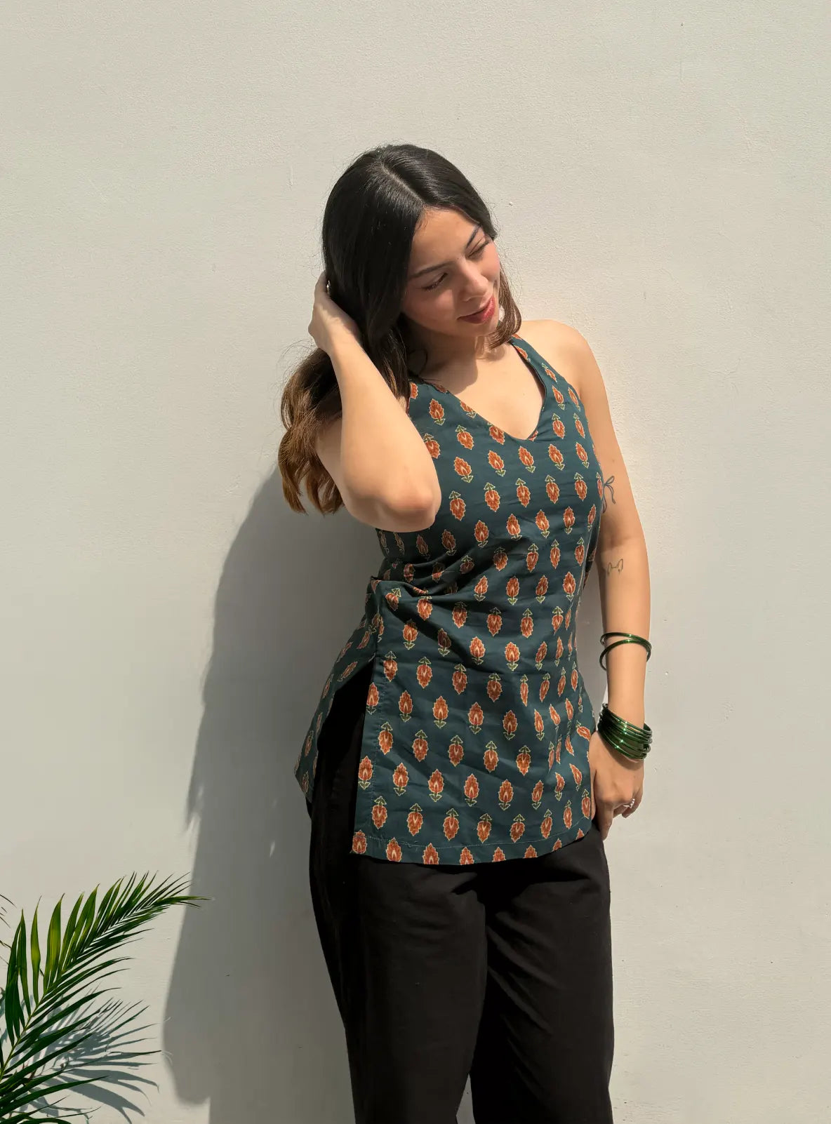 Seher Halter Neck Kurti