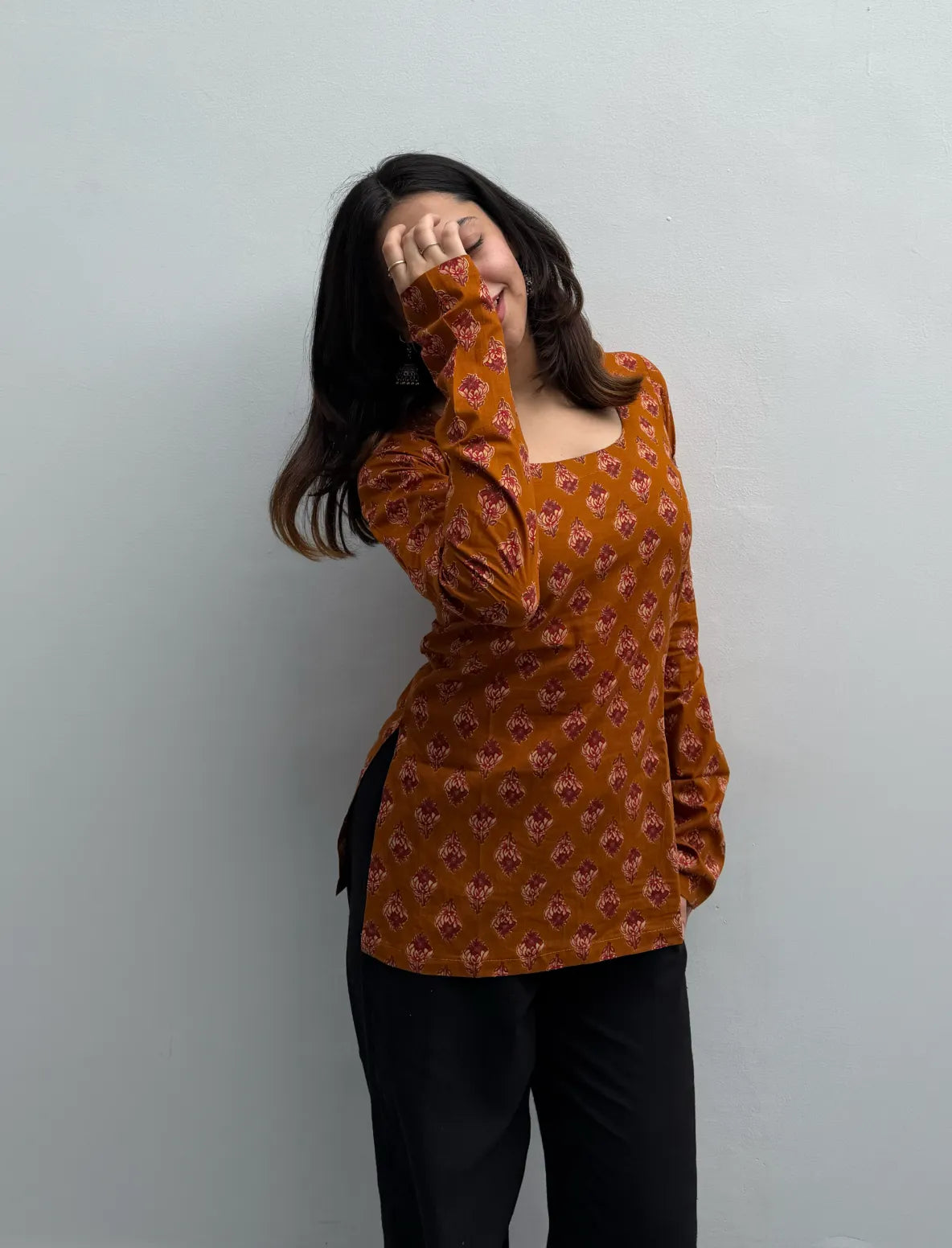 Arshiya Boat Neck Kurti