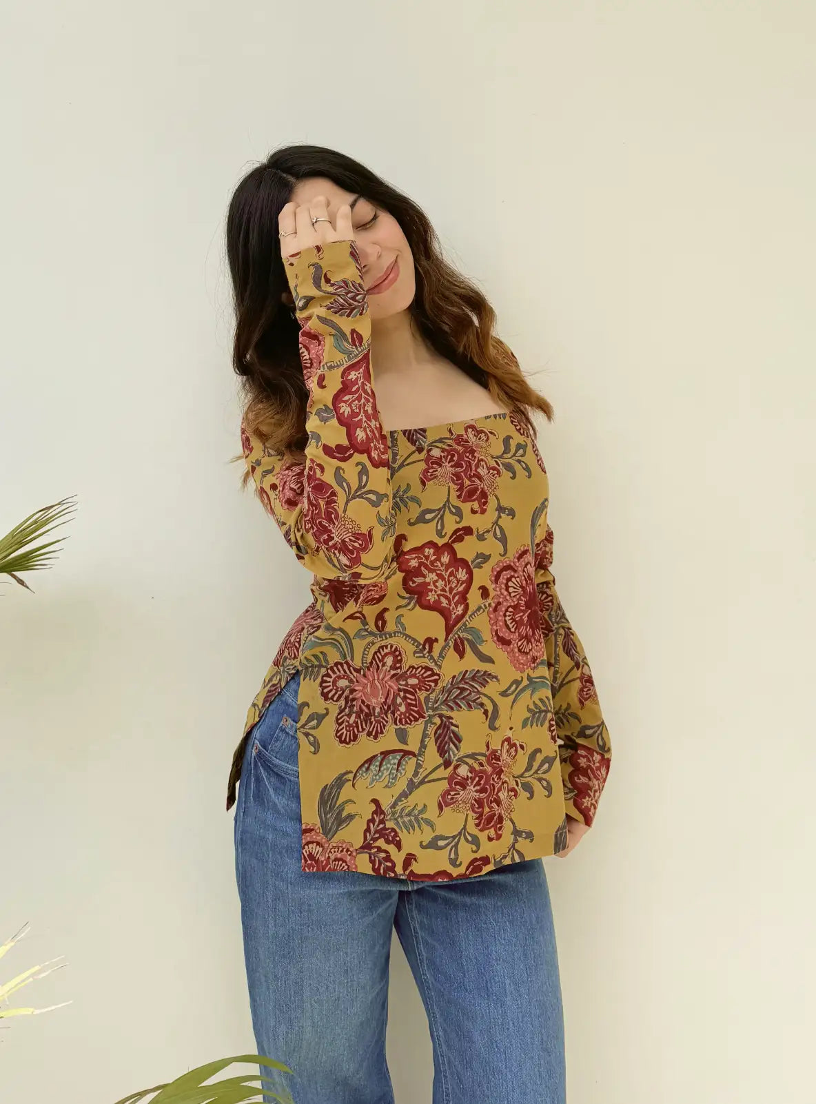 Mehraaz Square Neck Kurti