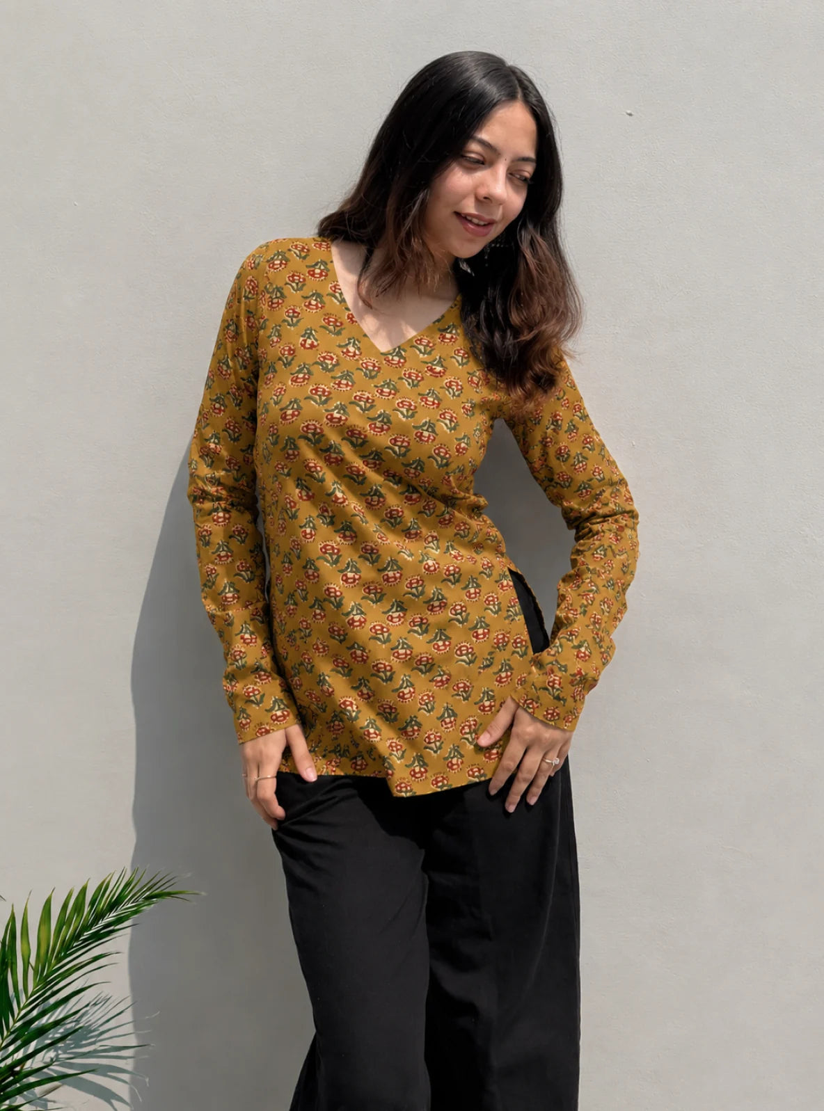 Leher Straight Sleeves Kurti