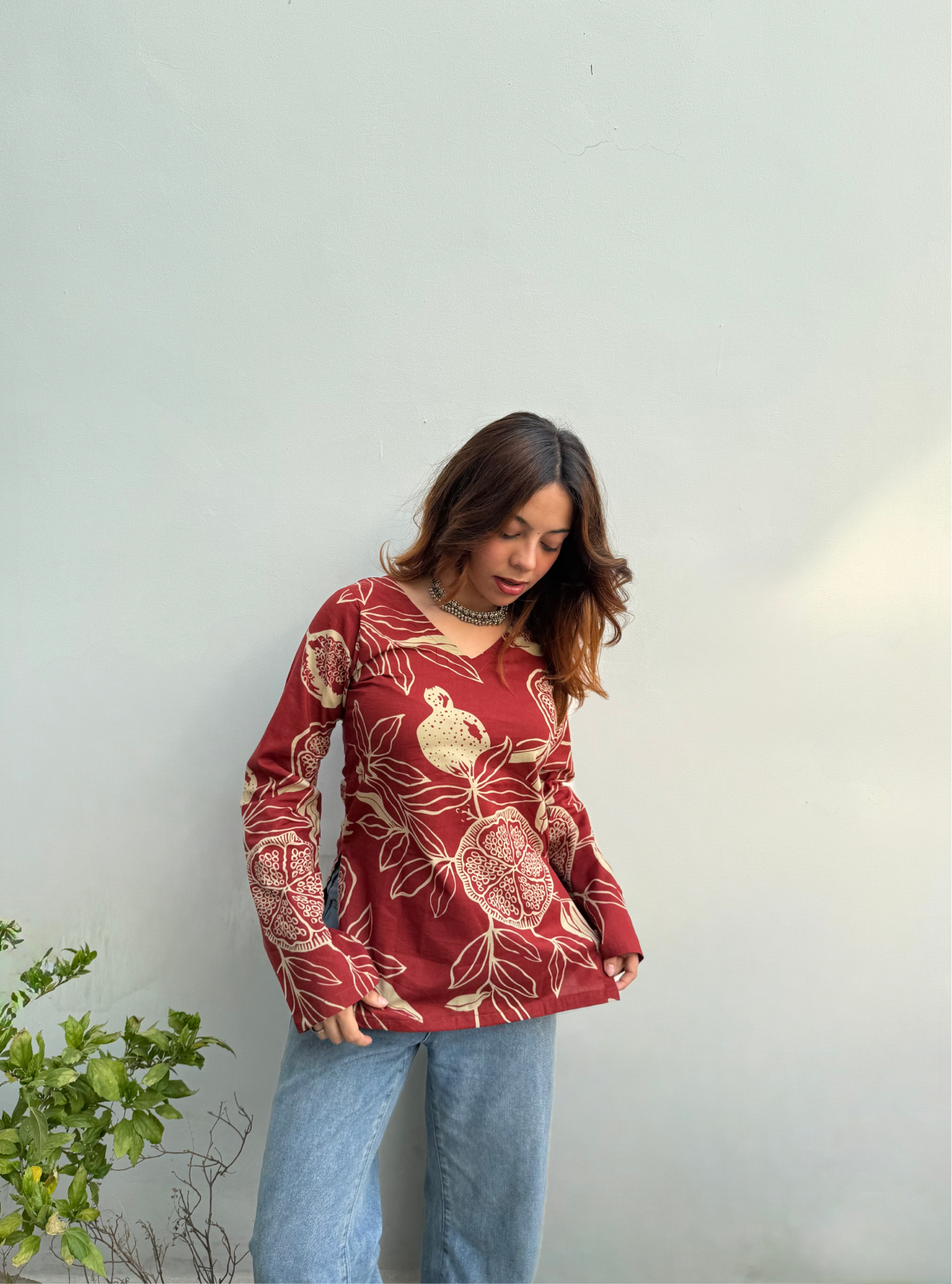 Pyaaz Kachori Bell Sleeves Kurti by Evara
