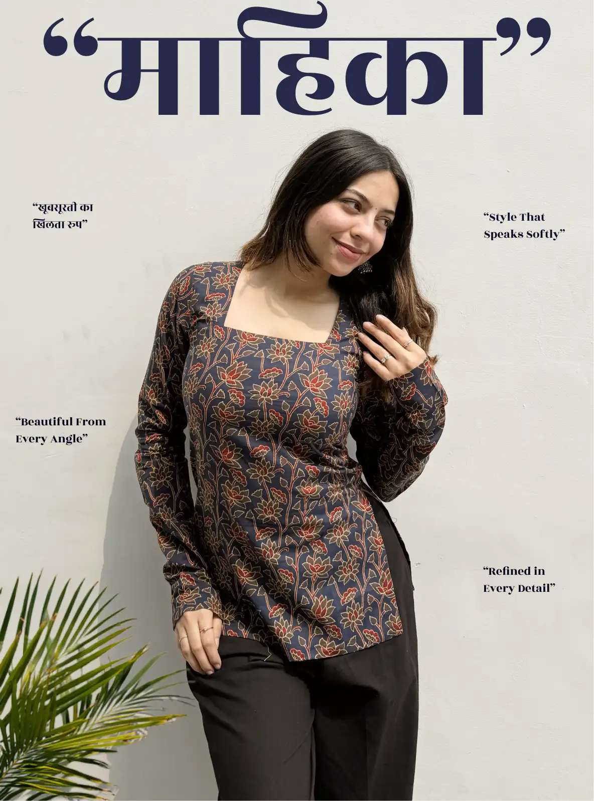Mahika Corset Back Full Sleeves Kurti